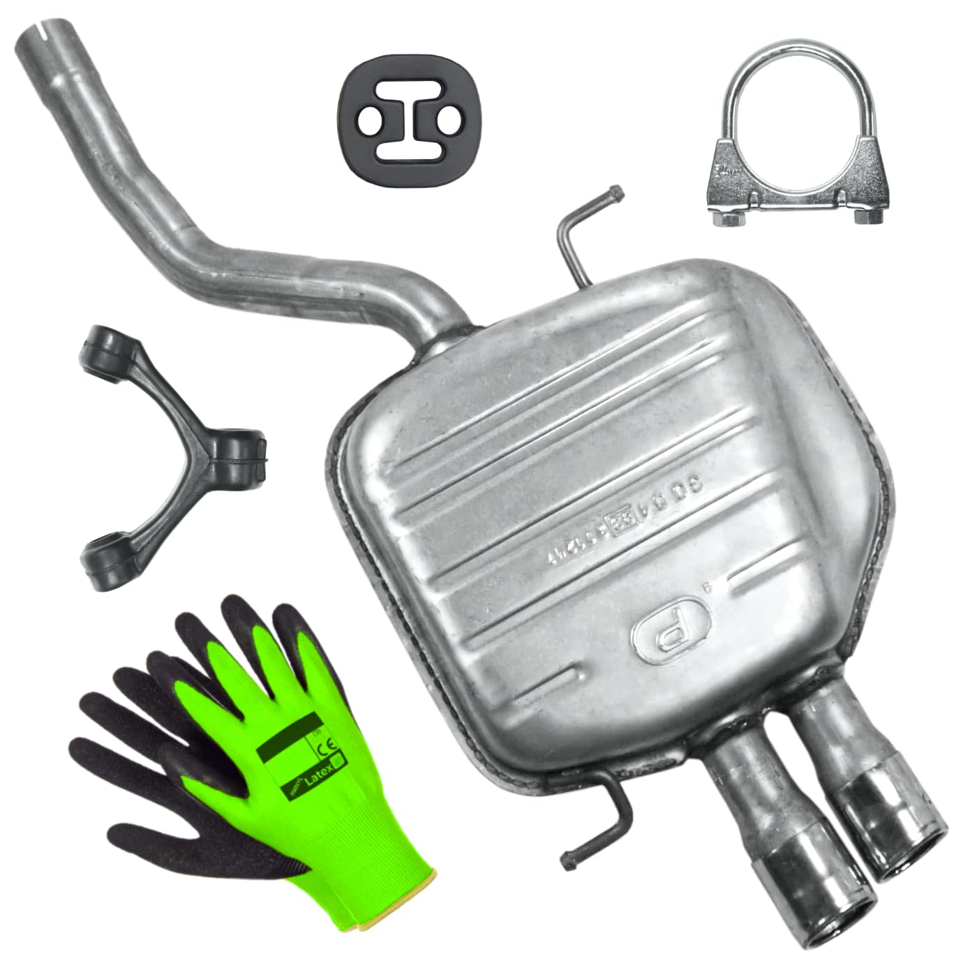 POLMOstrow Auspuff für VW Passat B6 2005-2010 | Endtopf, Motoren: 1.8 TSI - 1.9 TDI - 2.0 TDI - 2.0 FSI | Kombi, Limousine