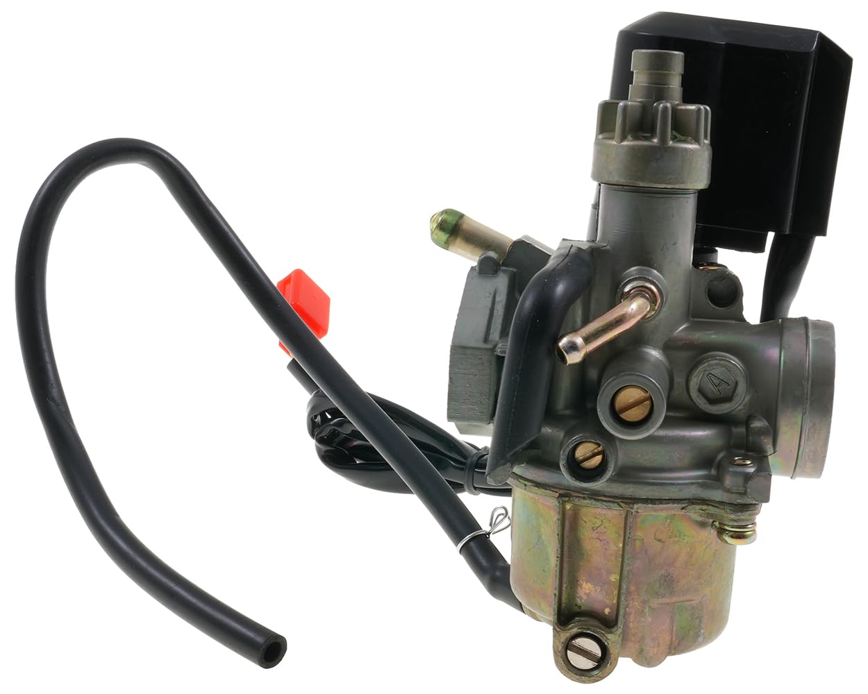 Carburador 2EXTREME 12mm compatible con Peugeot, Honda, Kymco vertical – con estárter eléctrico, distancia orificios 35mm – repuesto para Speedfight, Buxy, Elystar