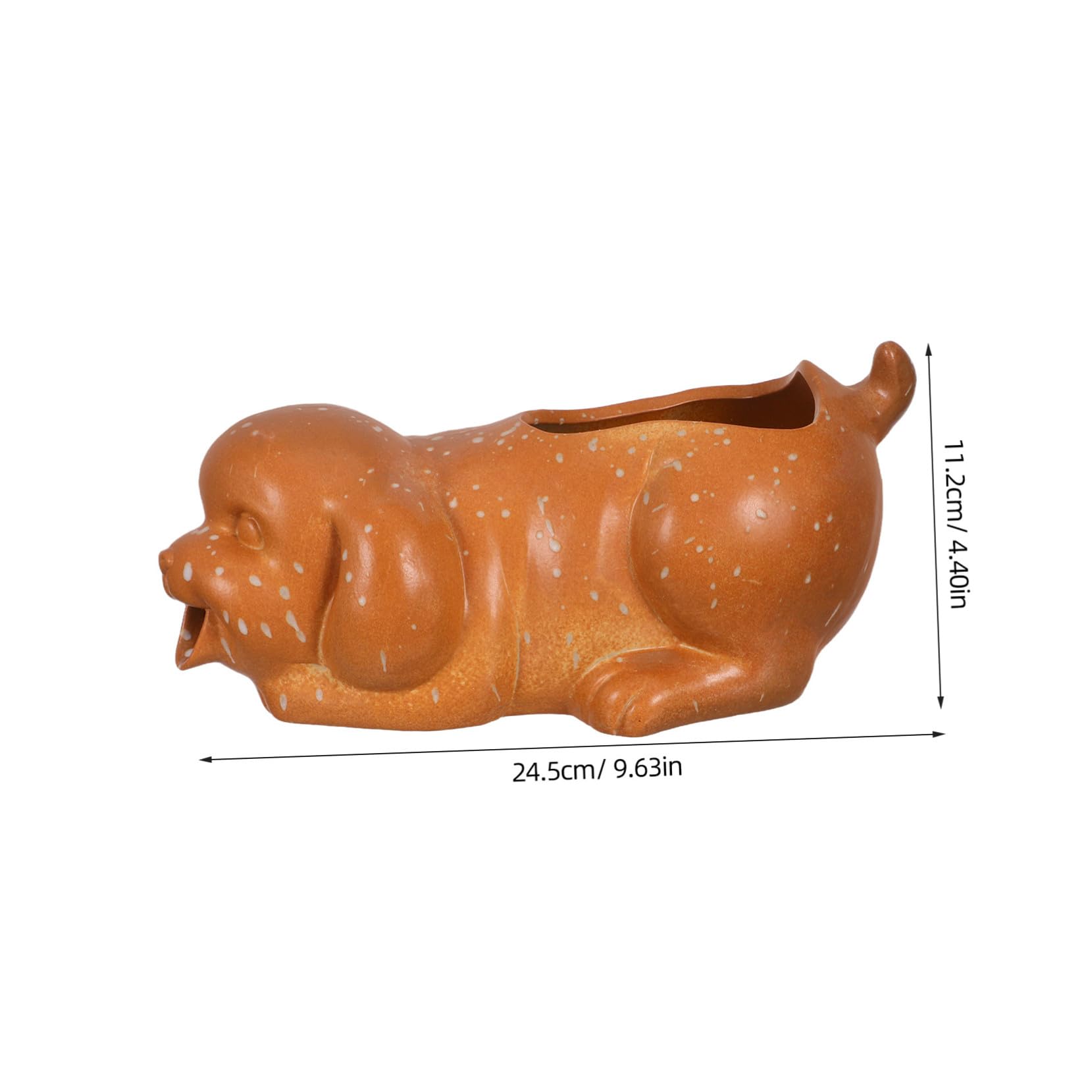 BESTonZON Fontana in Ceramica Beccuccio d Acqua Decorazione Per Acquario Scultura Forma Di Pesca Accessori Per Fontana Da Patio Cascata in Barattolo Per Esterno