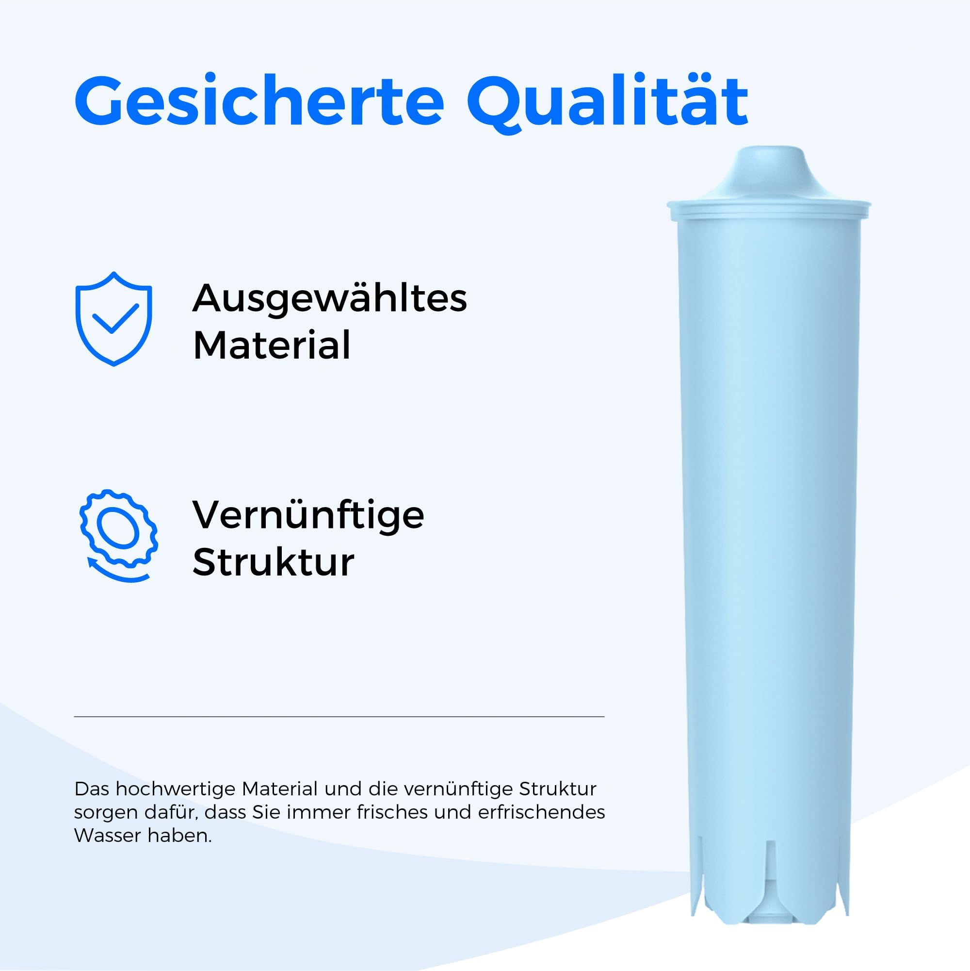 Waterdrop Ersatzwasserfilter Kompatibel mit Blue, 71312 Blue, Kompatibel mit Jura GIGA, ENA Micro, IMPRESSA-Serie, TÜV SÜD Zertifizierte (6 Stücke)