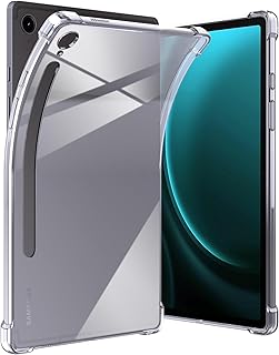 MOBISTAR Case for Samsung Galaxy Tab S9 FE 10.9-Inch 2023 (SM-X510/X516B/X518U), Ultra Slim Soft Flexible Transparent TPU Skin Bumper Back Cover Shell for Samsung Galaxy Tab S9 FE 2023, Clear