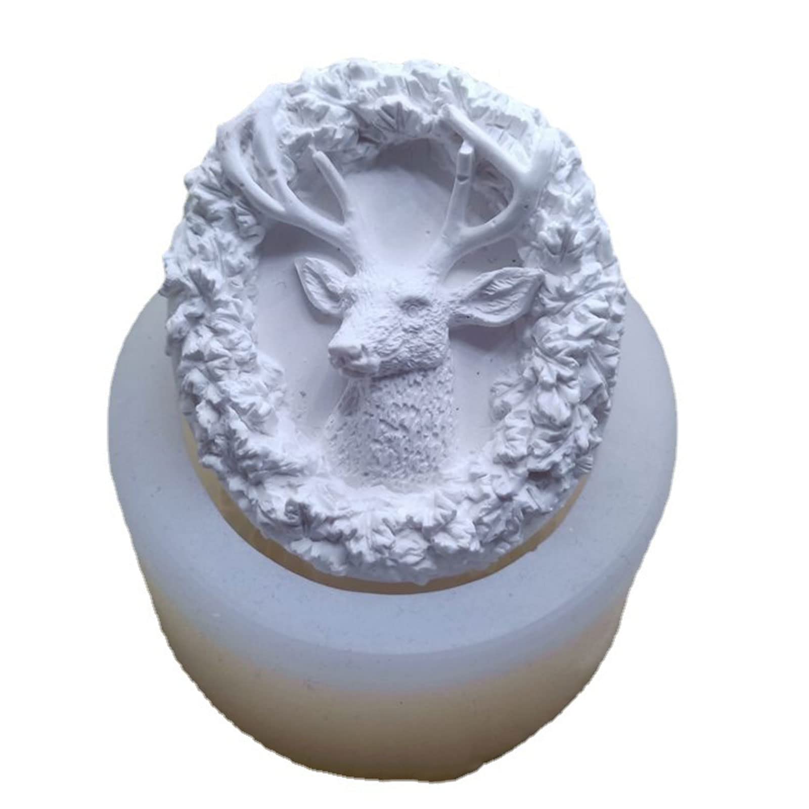 Kalttoy Chritsmas Deer Wreath Shape Silicone Soap Mold Mold Chocolate Soap Making Molds Making Molds Silicone