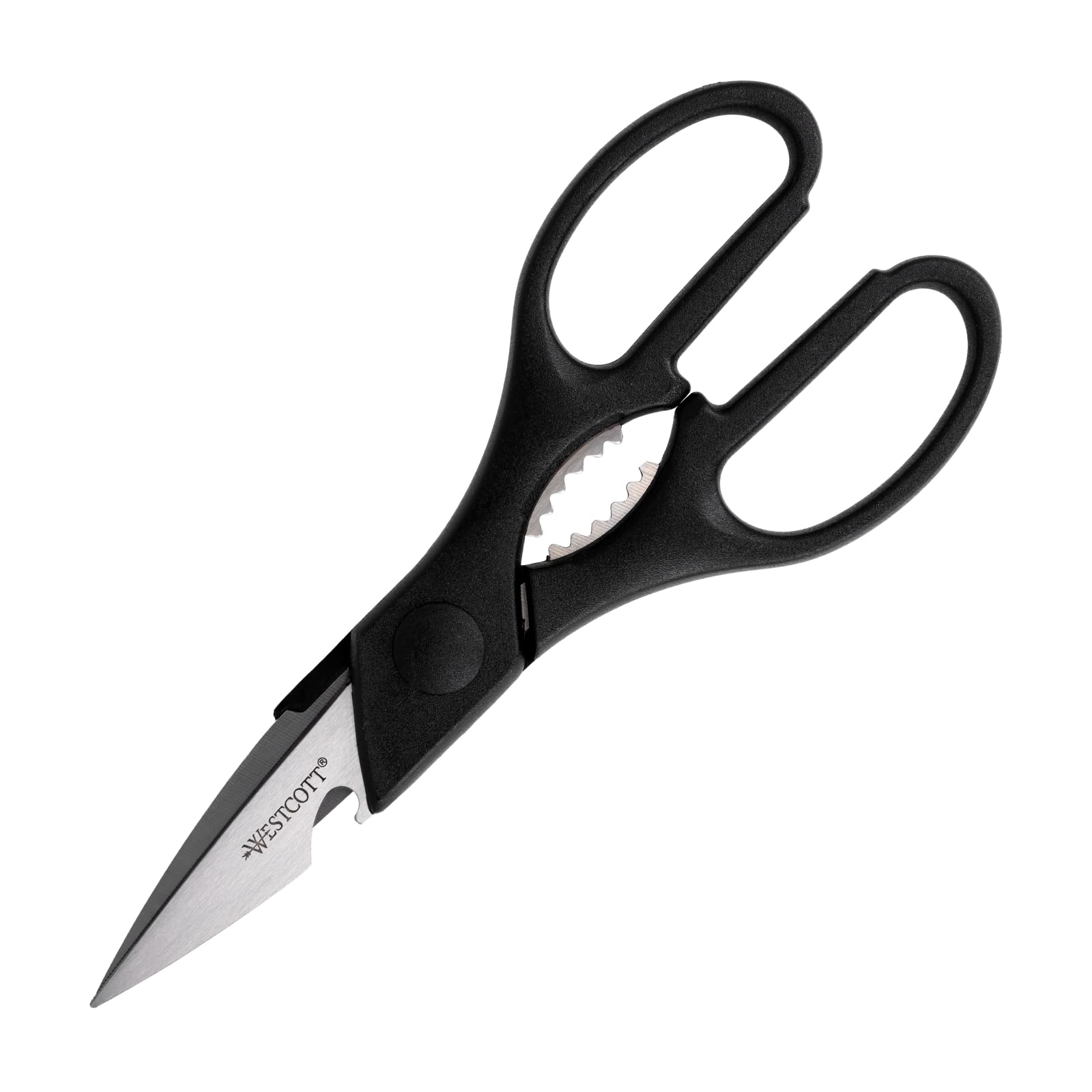 Westcott All-Purpose Scissors | Kitchen Scissors, Household Scissors with Bottle Opener & Nutcracker | Stainless Steel Blades with Micro-Serration | Ergonomic Handle | E-30100 00