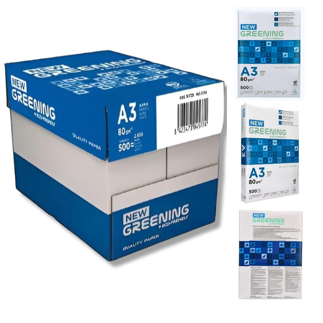 Greening FSC - Papel Universal A3, 80 g/m², 2500 hojas. 163729
