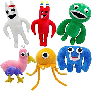 2023[New] Garten of Banban, 9.89"/6PCS Garten of Banban Plush, Novelty Terror Rainbow Bird/Green/Red/Blue/Orange Garden of Banban Plush Toy Doll Surprise Gift for Fans