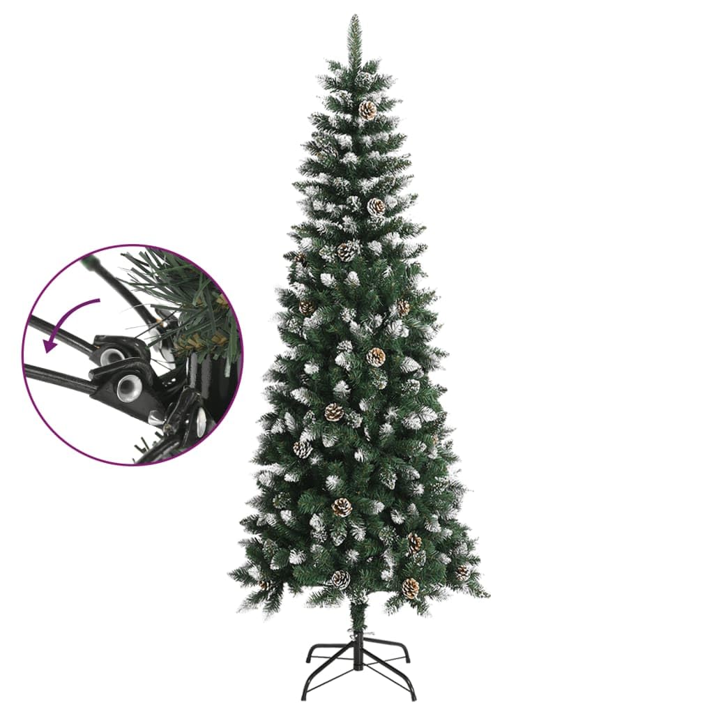 vidaXL Albero di Natale Capovolto con Supporto Verde 240 cm in