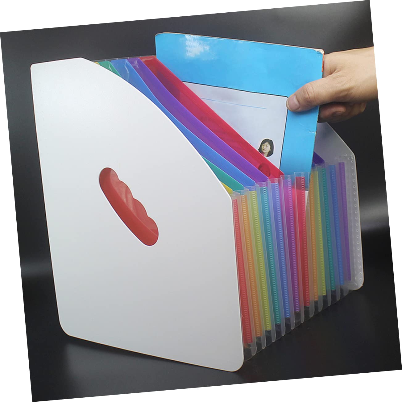 OSALADI 2 Pezzi Organizer Documenti Espandibile Mini Strati Portadocumenti Leggero e Compatto per Ufficio e Scuola per Archiviazione Facile e Ordinata