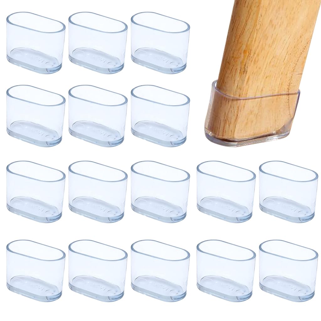 Serplex® 16pcs Oval Chair Leg Protectors Floor Protector PVC Transparent Leg Floor Protector Anti-Scratch Furniture Leg Protectors, Table Leg Protectors Sleeves, 15 x 30mm (B0D9NX6NTH) Amazon Price History, Amazon Price Tracker