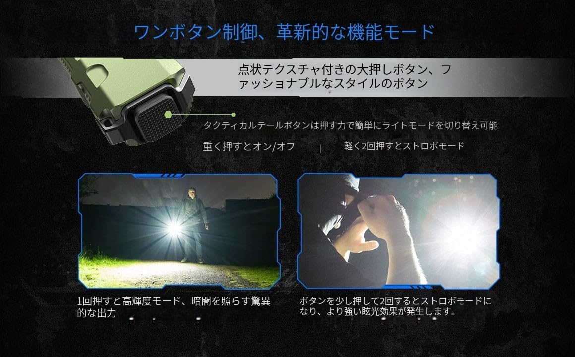 Amazon.co.jp: JETBeam E26 LED EDC 懐中電灯 強力 軍用 最強 3000