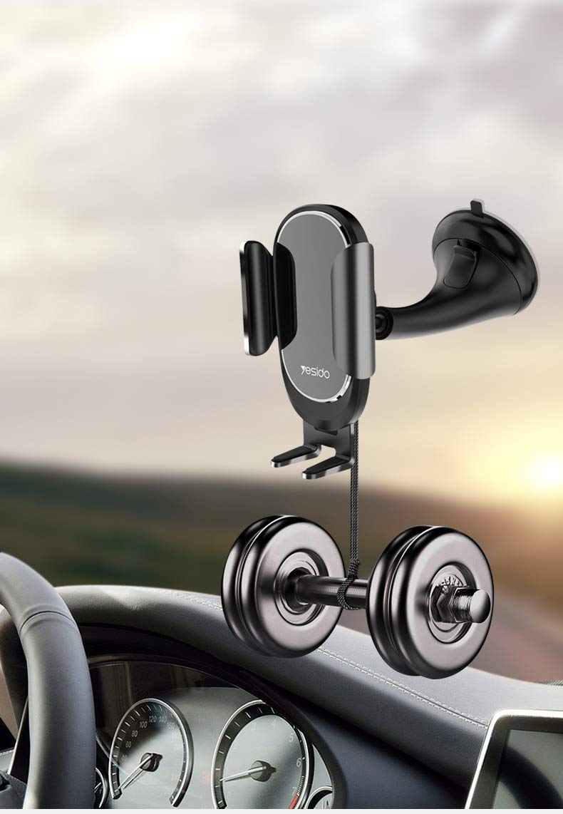 YESIDO - Supporto per cellulare da auto, adatto a tutti i cellulari fino a 7"