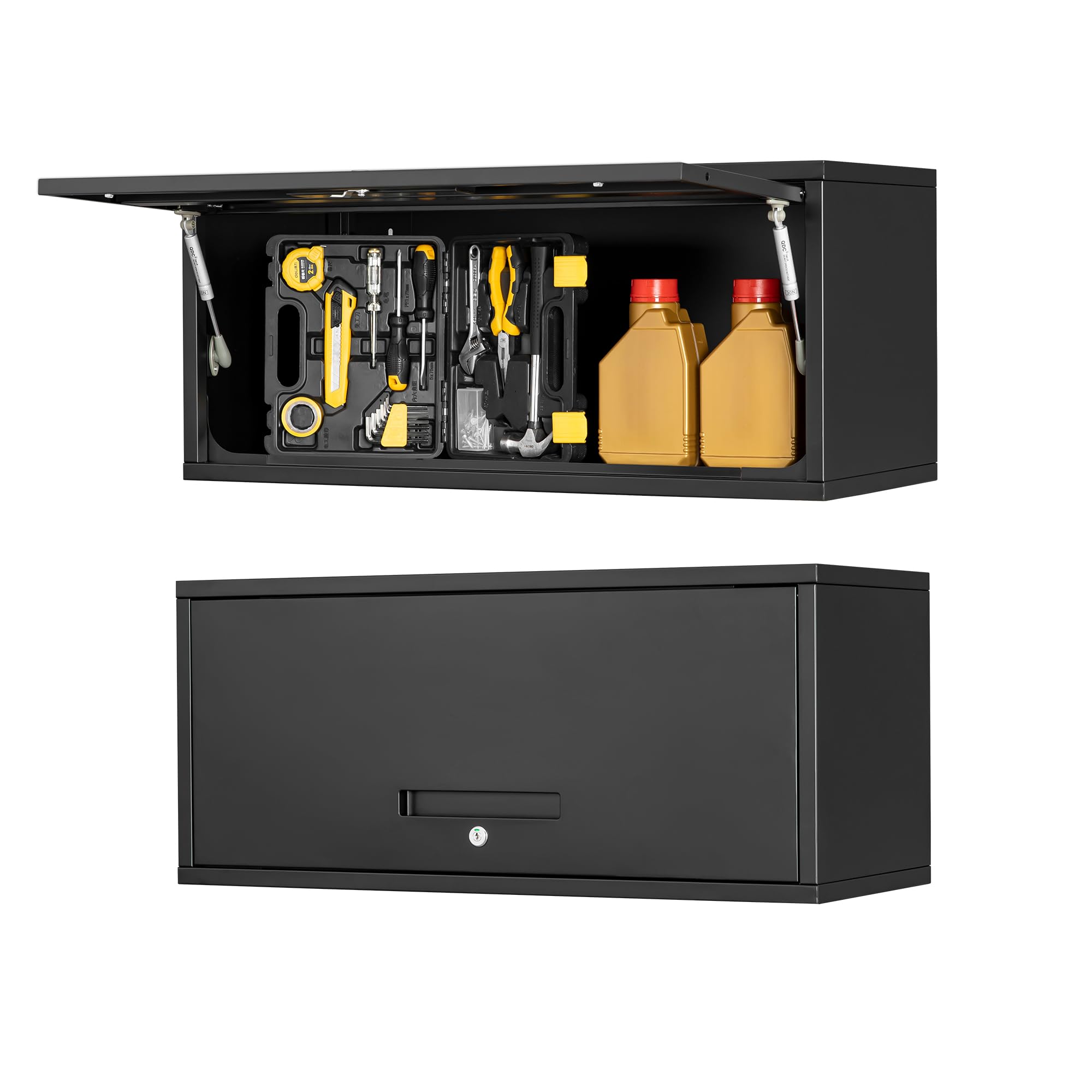 Sightlife Werkstattschrank Hängeschrank Werkzeug-Wandschrank Werkzeugschrank Metall Lochwand Werkzeugwand Stahlschrank Werkstatteinrichtung Wandregal abschließbar 35 x 80 x 33 cm(H x B x T)