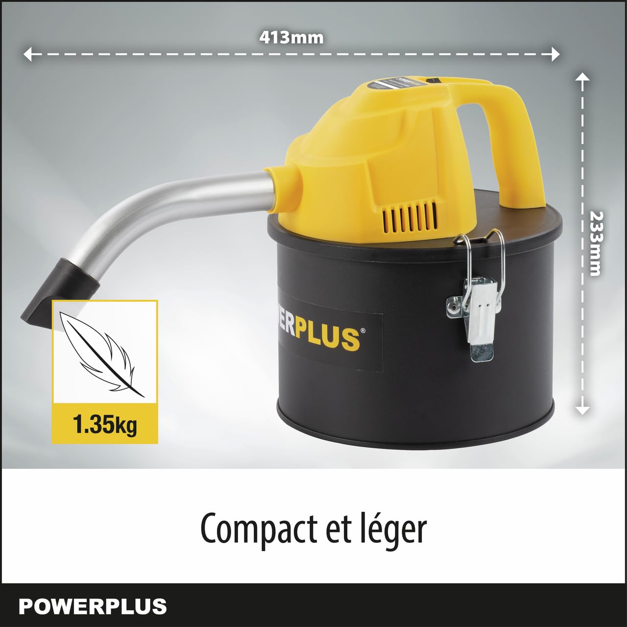 Powerplus Aspirateur cendre POWX3004 - vide cendres compact de 600W pour BBQ, poêle à bois, brûleur - réservoir de 4l - max. 40°