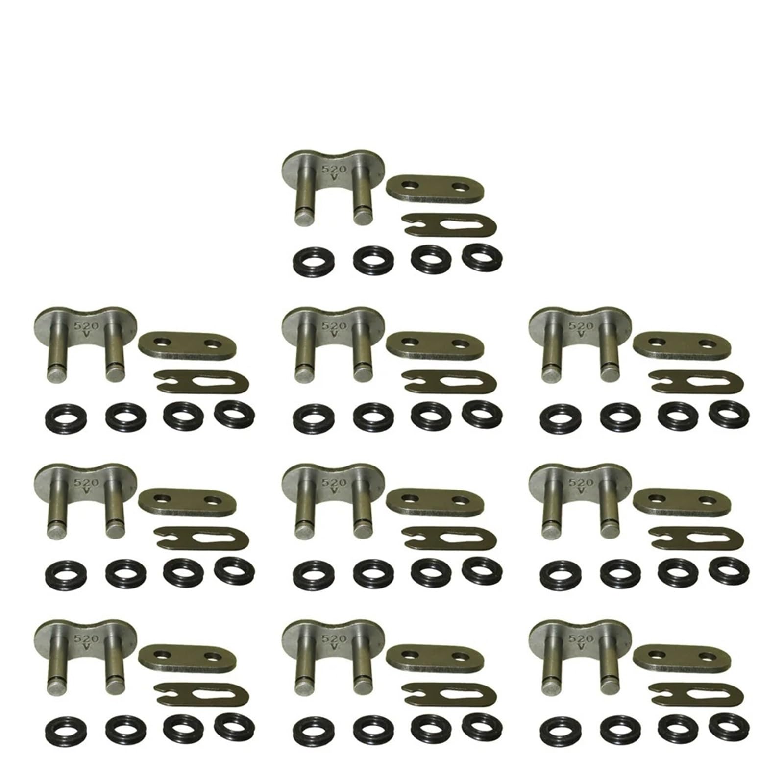 łańcuch Napędowy łańcuch rolkowy 520 Łańcuch X-ring Łączący Główne Ogniwo Pasuje Do Hondy Pasuje Do Yamahy Pasuje Do Suzuki Pasuje Do Kawasaki(10 PCS)