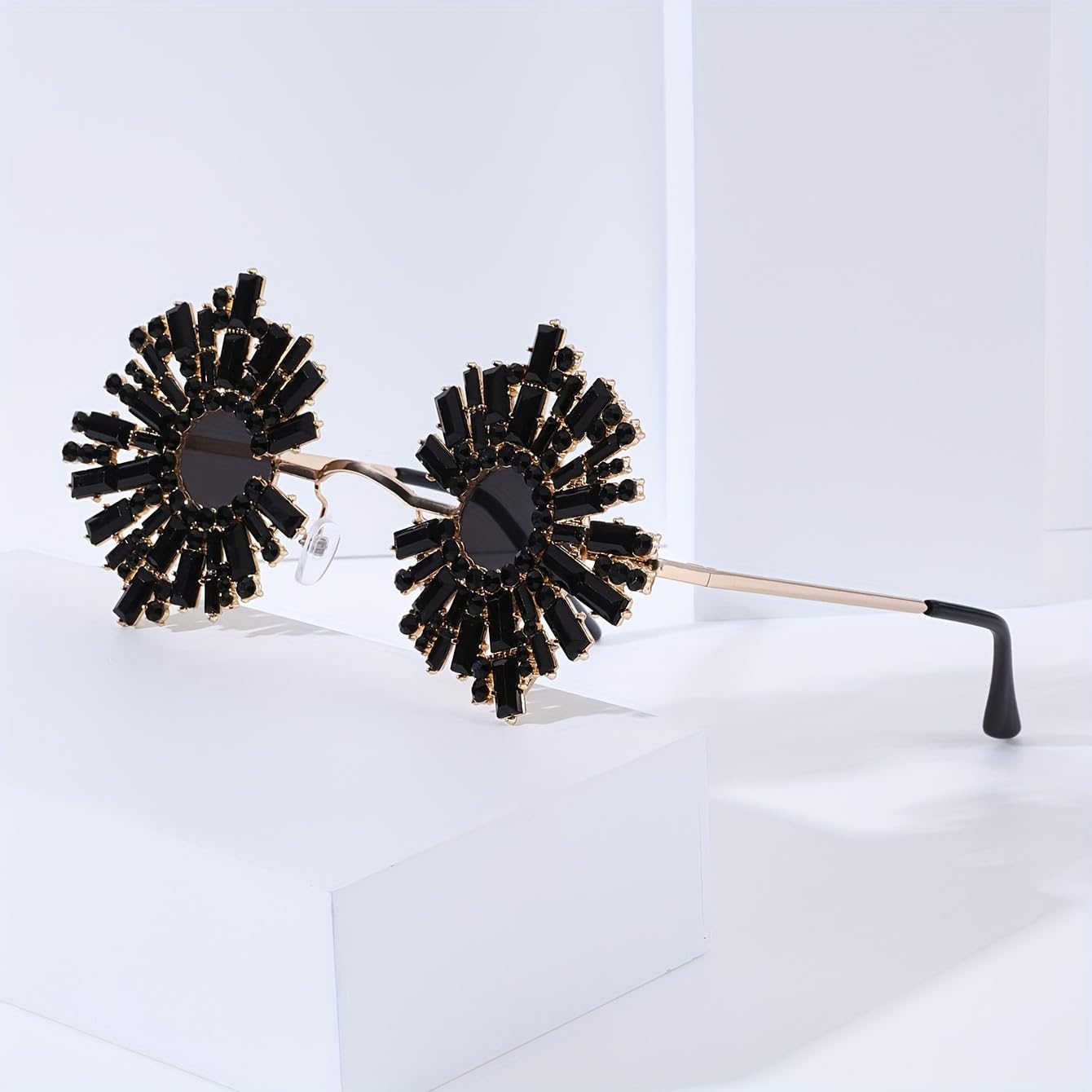 Mixed Color Party Y2K Cute Crazy Fun Rhinestone Decorative Sunglasses - Image 3