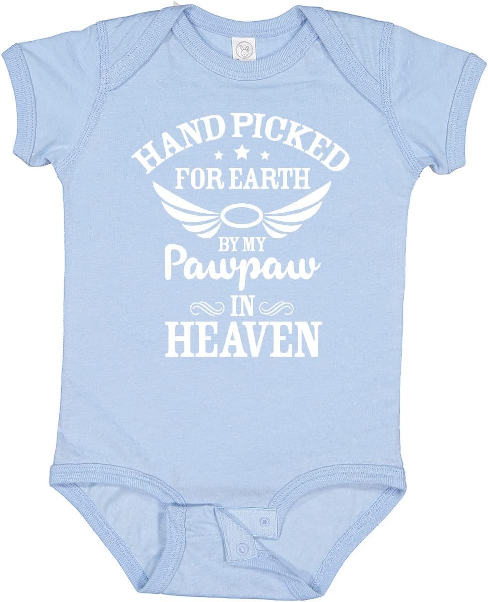 inktastic Handpicked for Earth By My Pawpaw in Heaven with Angel Baby Bodysuit