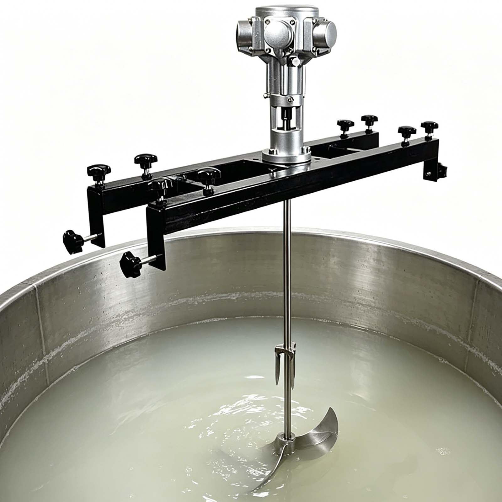 IBC Air Agitator Paint Mixer 1000L,Pneumatic Tank Stirrer-3-Cylinder Bracket,Stainless Steel Folding Blades, Industrial Air Powered Mixer for Paint, Coatings, Ink, Resin & Viscous Liquids