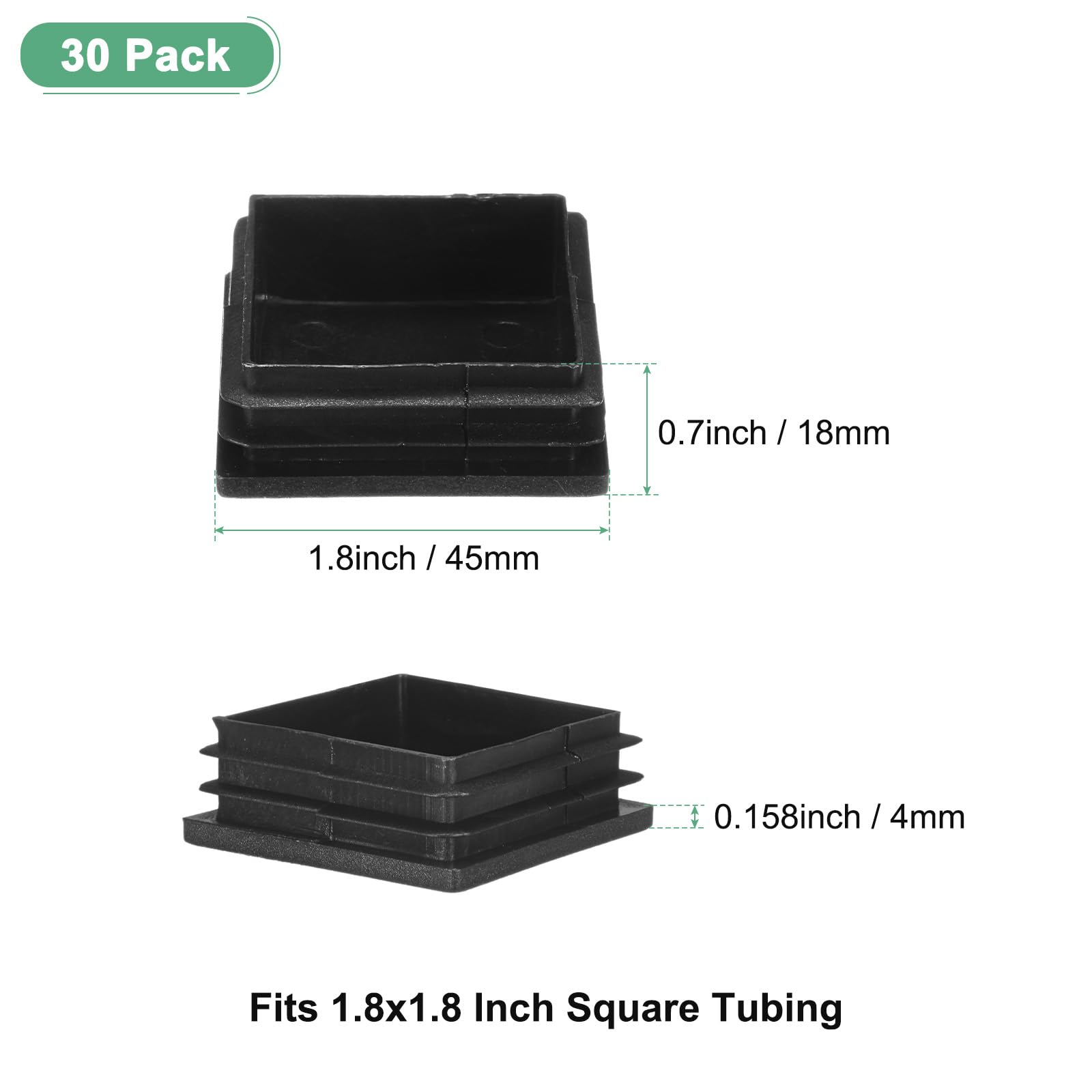M METERXITY 30-Pack Square Tubing End Caps - Image 3