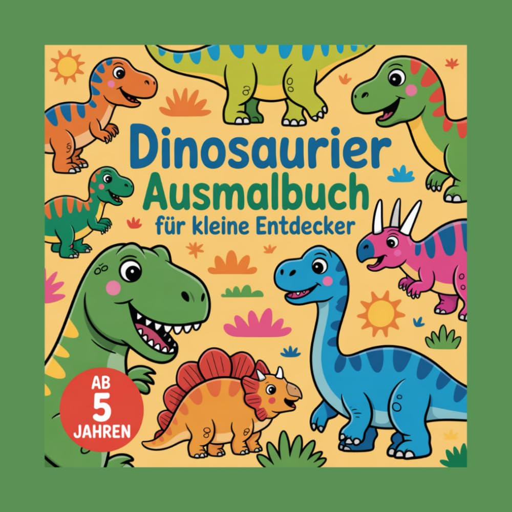 Dinosaurier Ausmalbuch für kleine Entdecker