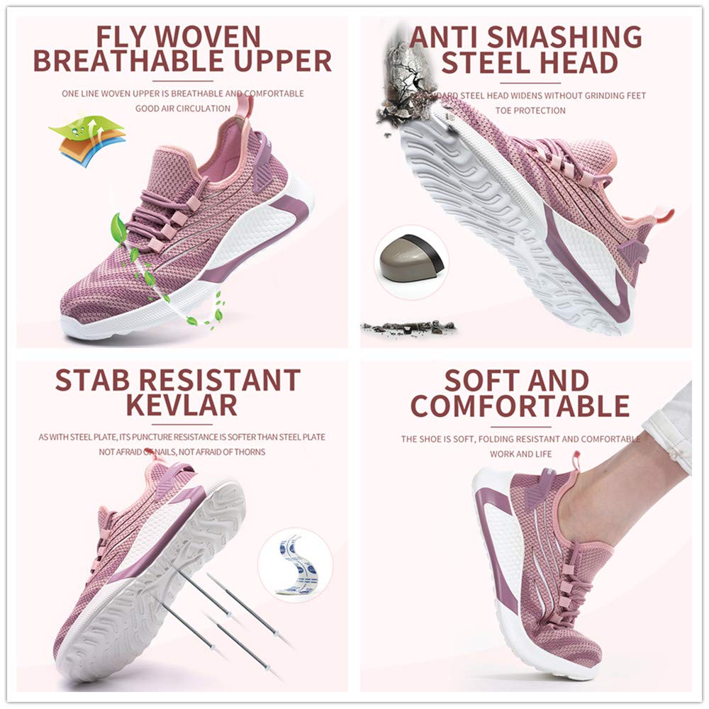 Sicherheitsschuhe Herren Damen Arbeitsschuhe Leicht Sportlich Schutzschuhe Stahlkappe Sneaker