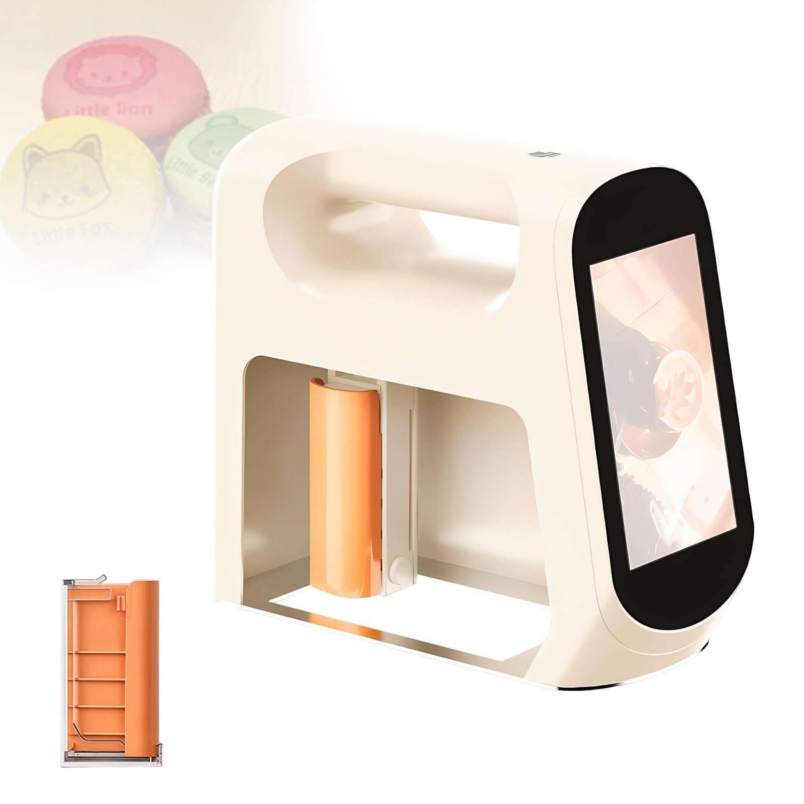 Stampante Alimentare Portatile con Inchiostro Sicuro, Macchina per Torte e Biscotti di Festa, Strumento di Personalizzazione Creativa per Caffè Latte Art ed Eventi(Matcha)