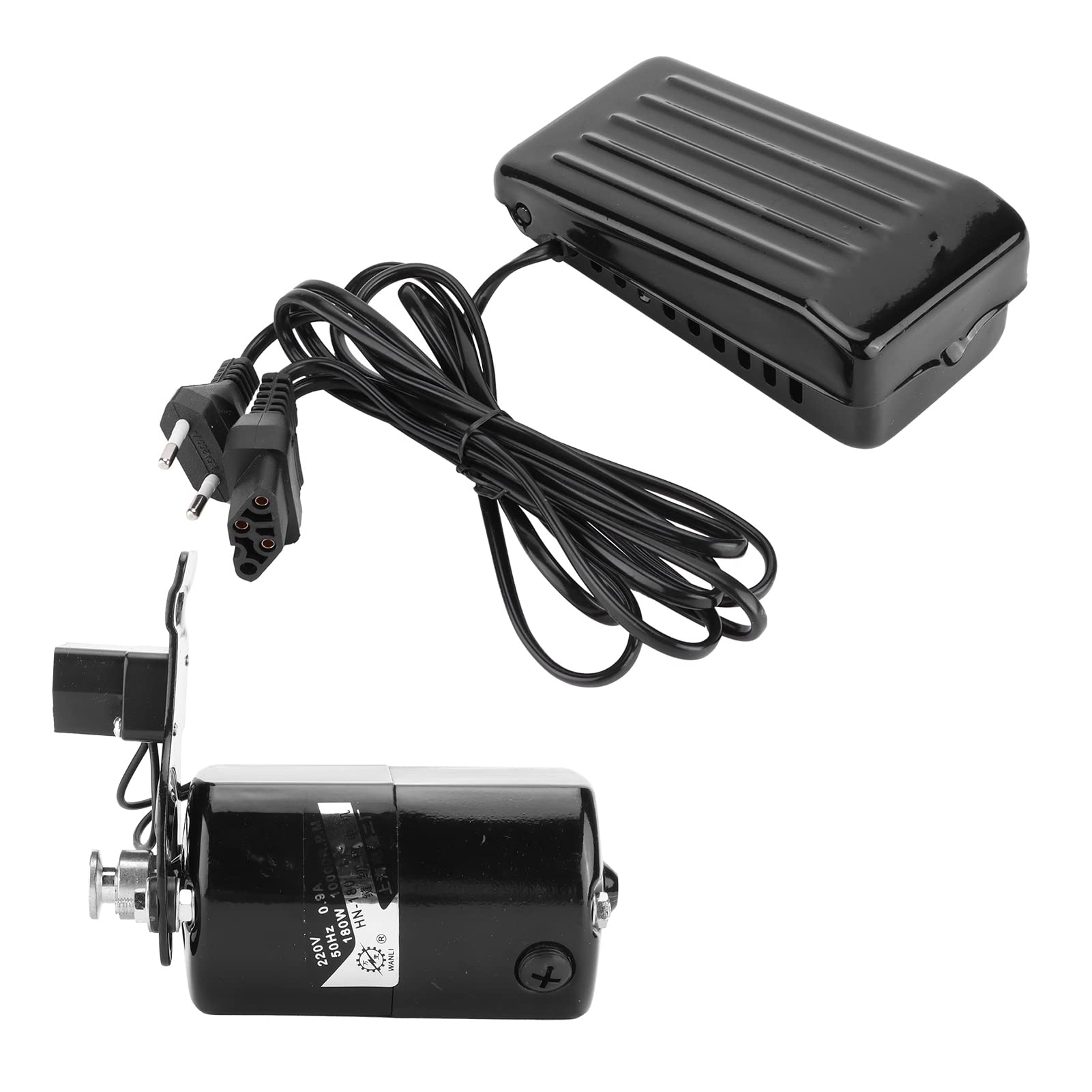 Kit de motor de máquina de coser con pedal y cinturón 220 V 180 W para máquina de coser doméstica en color negro de aluminio