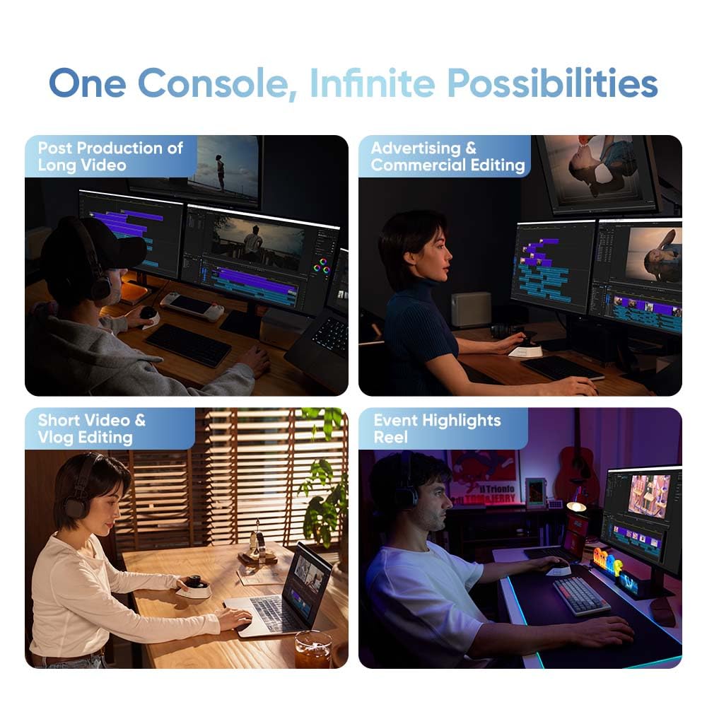 XPPen Pilot Pro Console d’Édition – Contrôleur Vidéo avec Plus de100 Raccourcis Personnalisables, Conçu pour Montage, Postproduction, Publicités, Vlogs et Vidéos Courtes