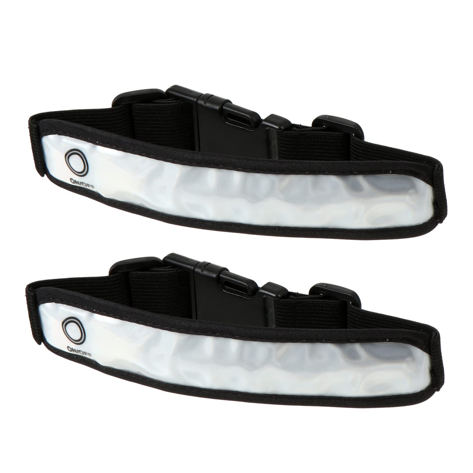 Toyvian 2pcs Reflective Light Up Sports Wristbands High Visibility Armbands for Running Cycling Night Walking Comfortable Soft Design for Adults