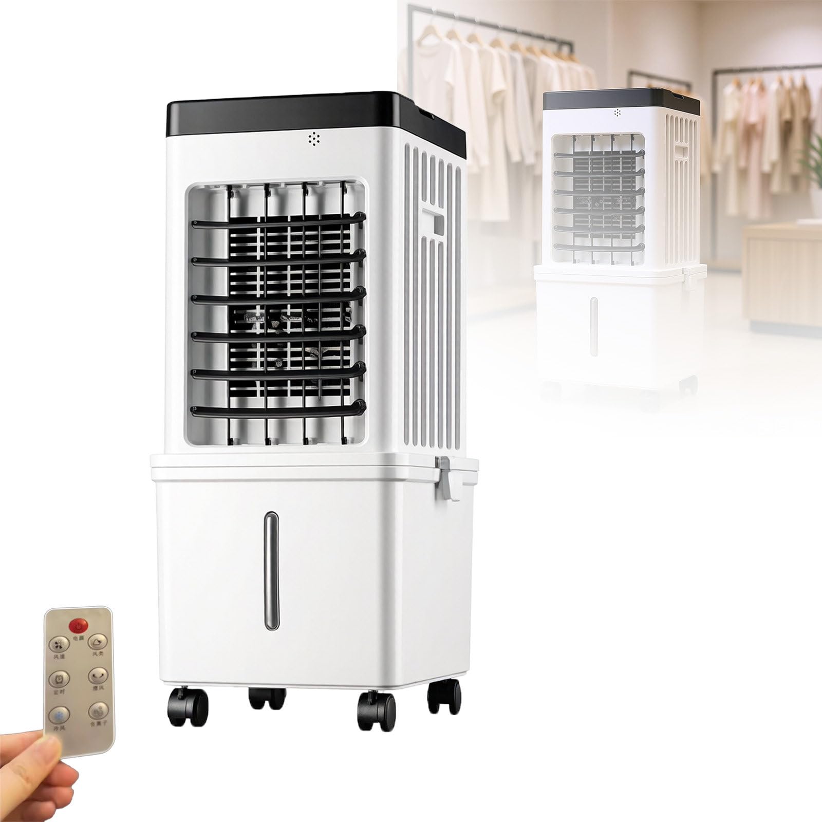 LwiftGal Swamp Cooler, Portable Air Conditioners, Evaporative Cooler Air Cooler, Portable AC Unit Cooling Fan That Blow Cold Air, Ultra Quiet for Room, Restaurant, Home
