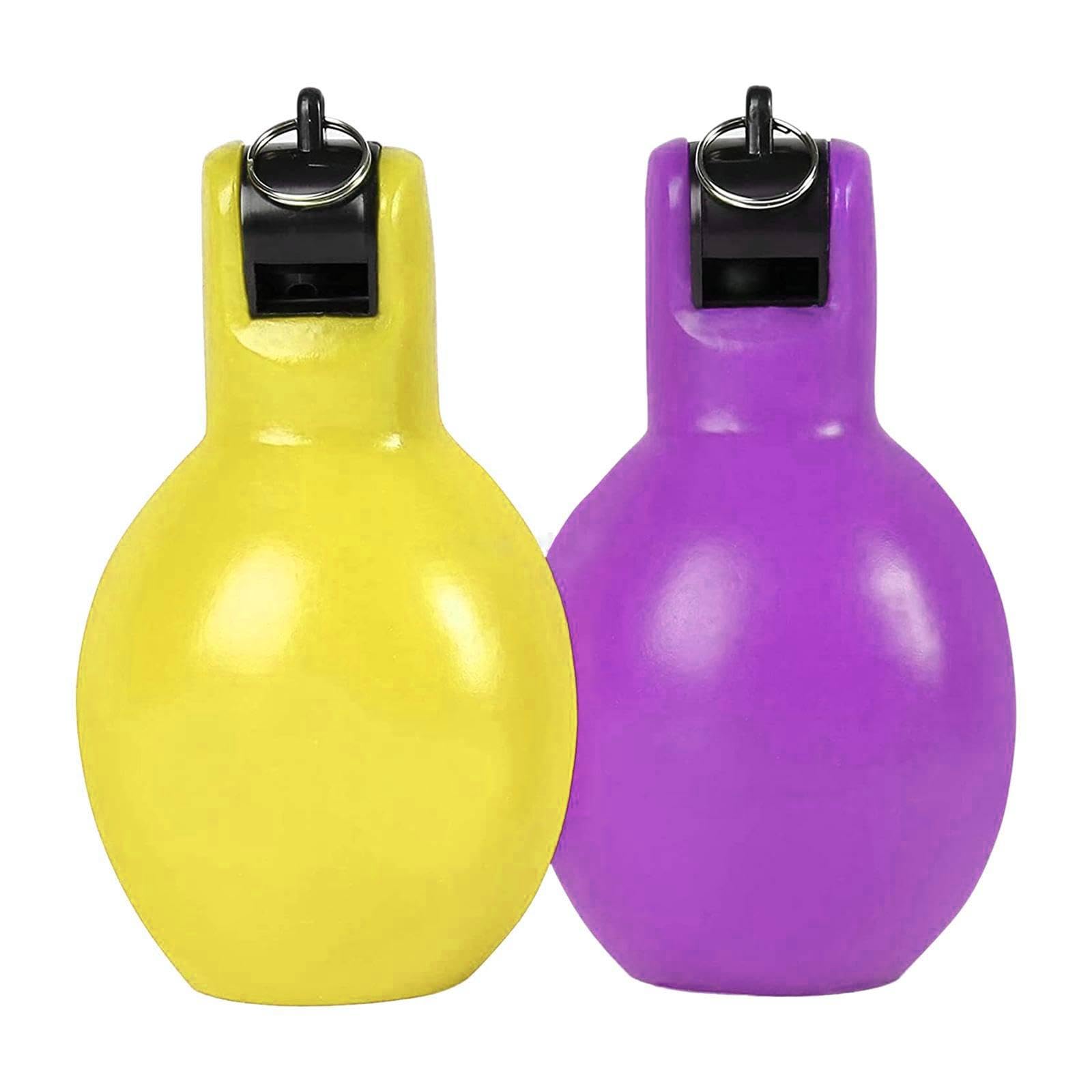 2 fischietti da schiacciare a mano, per allenatori, basket, trekking, camminate, nero e blu, 6,7 x 12,8 cm