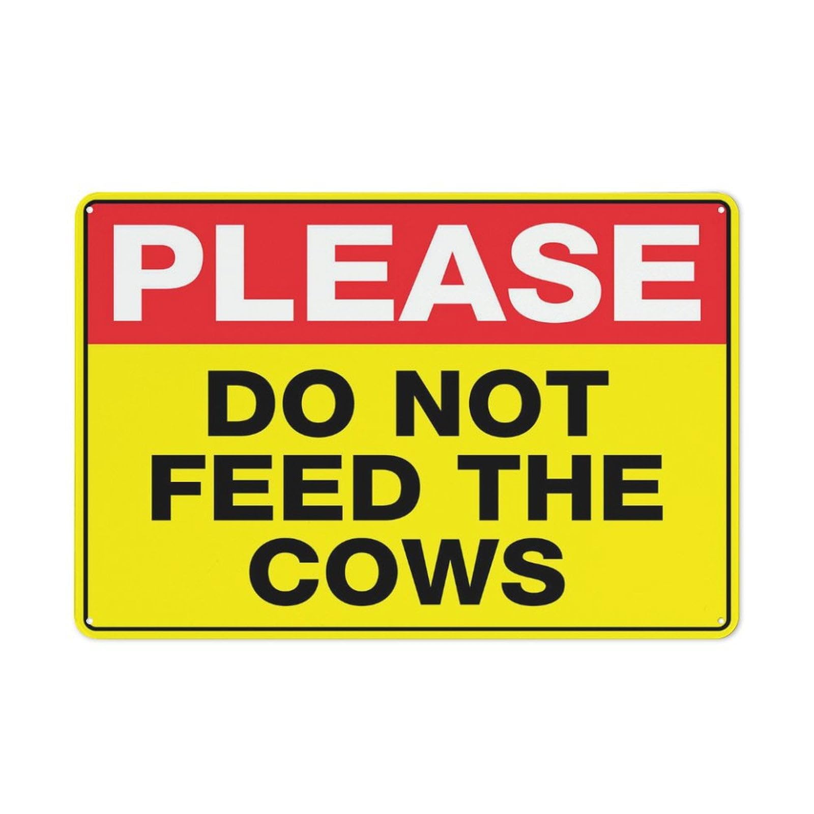 Peiyeety A09 Please Dofeed The Cows Sign 12X16 Inches Rust Free Aluminum Signs Outdoor, Metal Tin Sign For Home, Business, Yard