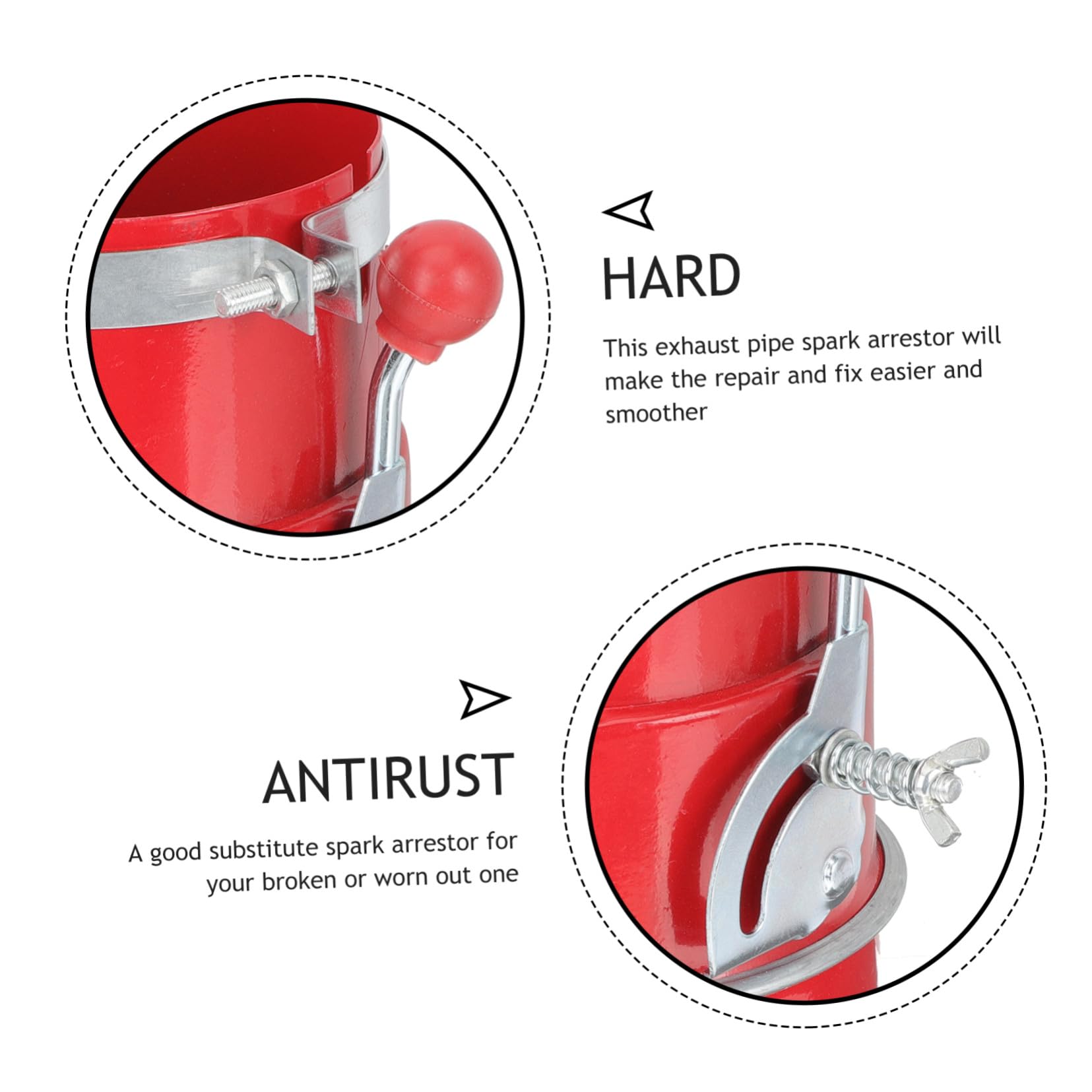 Hemobllo Pare-étincelles en Acier Carbone 110 Mm pour Pot D'échappement Protection Ignifuge Facile à Installer pour Voiture et Moto