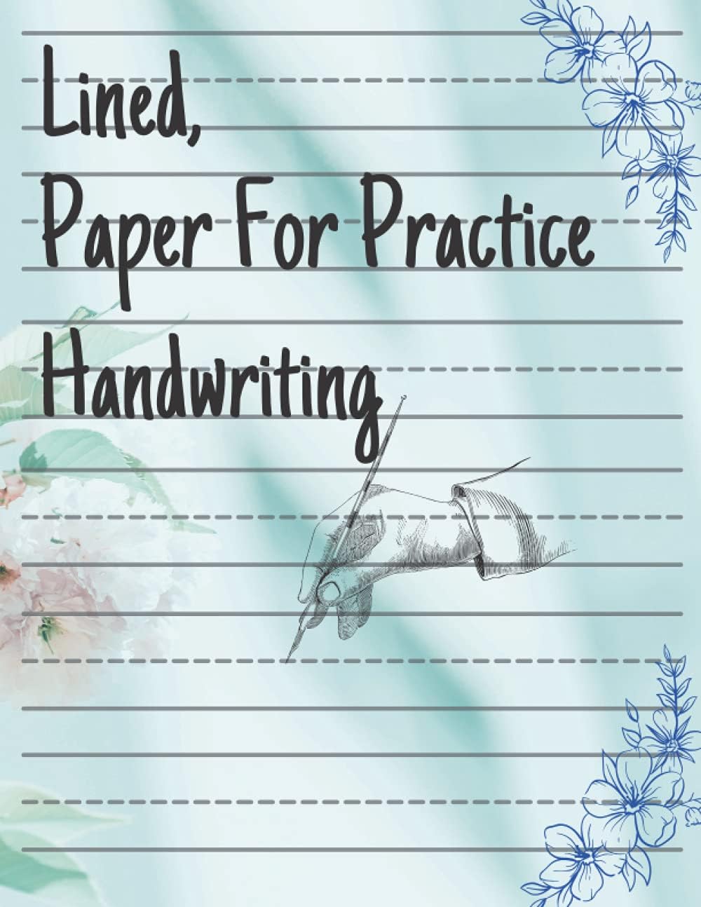 Lined paper for practice handwriting: Lined paper for practice handwriting with lines for Toddlers, Students, and Kids. 8.5 x 11 inches 150 Blank handwriting practice paper with dotted lines.