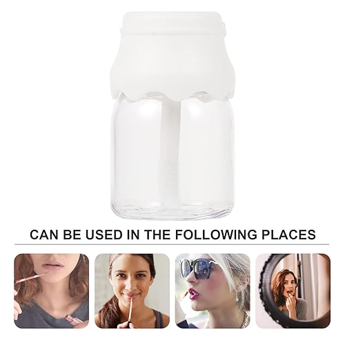 Miniatura 5 de Mobestech 20 tubos vacíos de brillo de labios, tubo de lápiz labial recargable, mini botella de leche con tapas, recipientes de plástico
