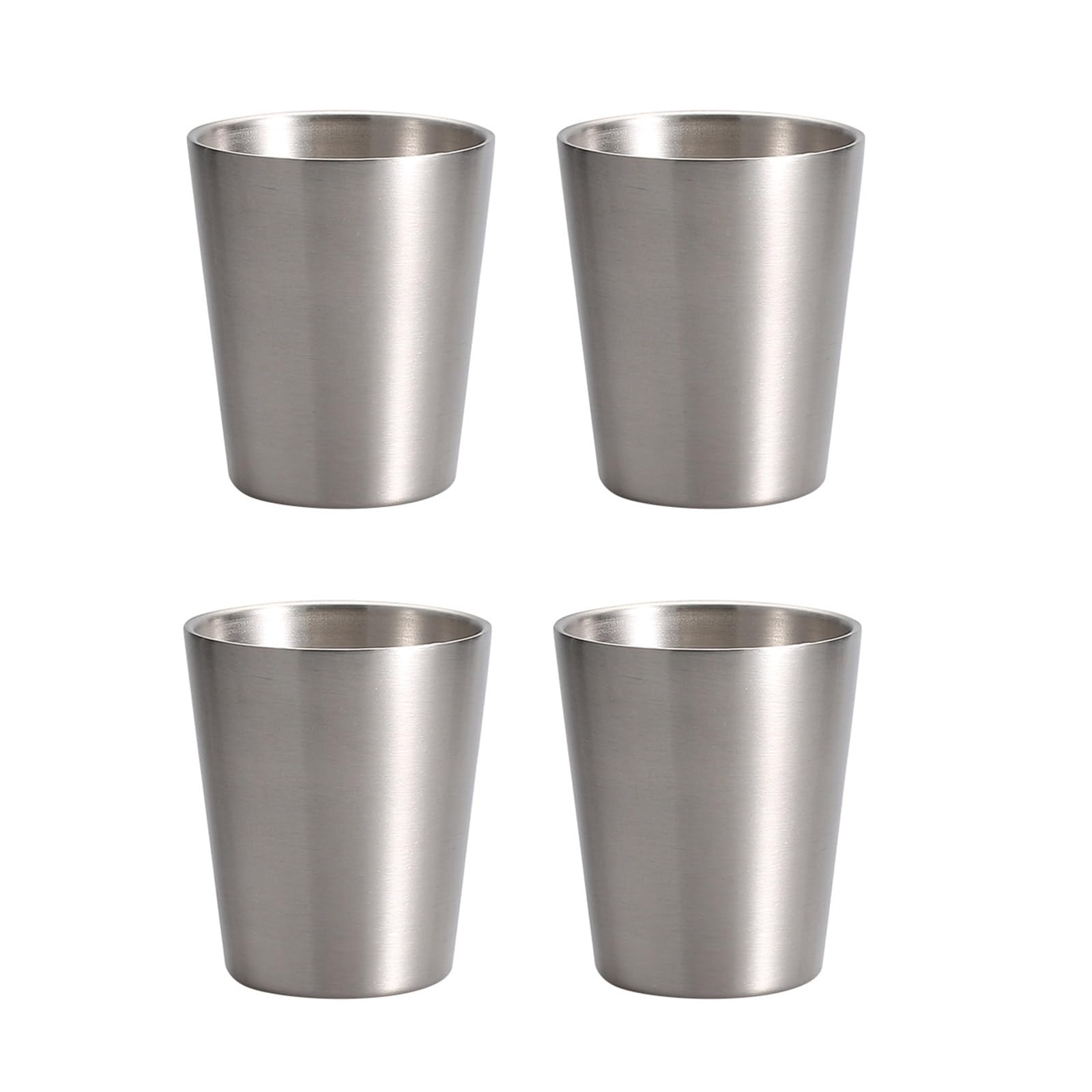 MICFENY Pack Of 4 Stainless Steel Insulated Cups Double Wall Metal Drinking Glasses Stackable Drinkware for Home and Camping