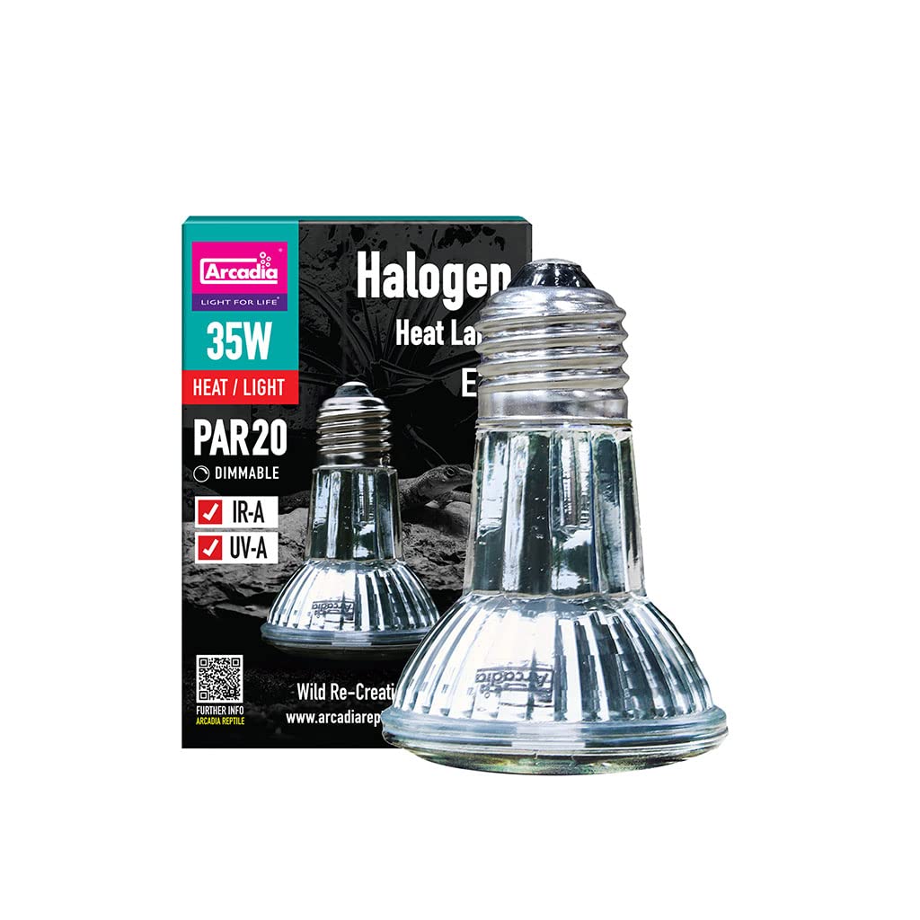 Arcadia Reptile - Mini Halogen Heat Lamp - 35W - E27 Halogen Bulb - Long Lasting - High Light & Heat Output - Heat Lamp for Reptiles - Reptile Heat Lamp - Basking Bulb - Heat Bulb for Reptiles - Image 2
