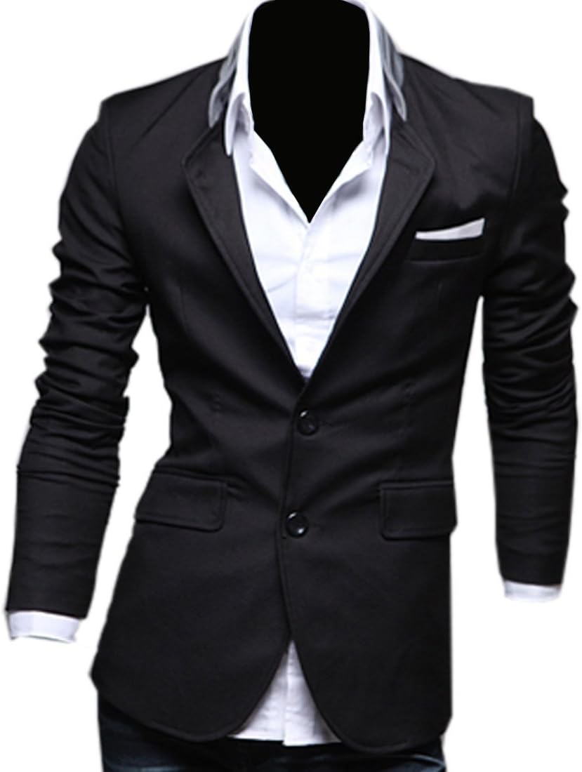 Partiss Mens Pure Color Blazers