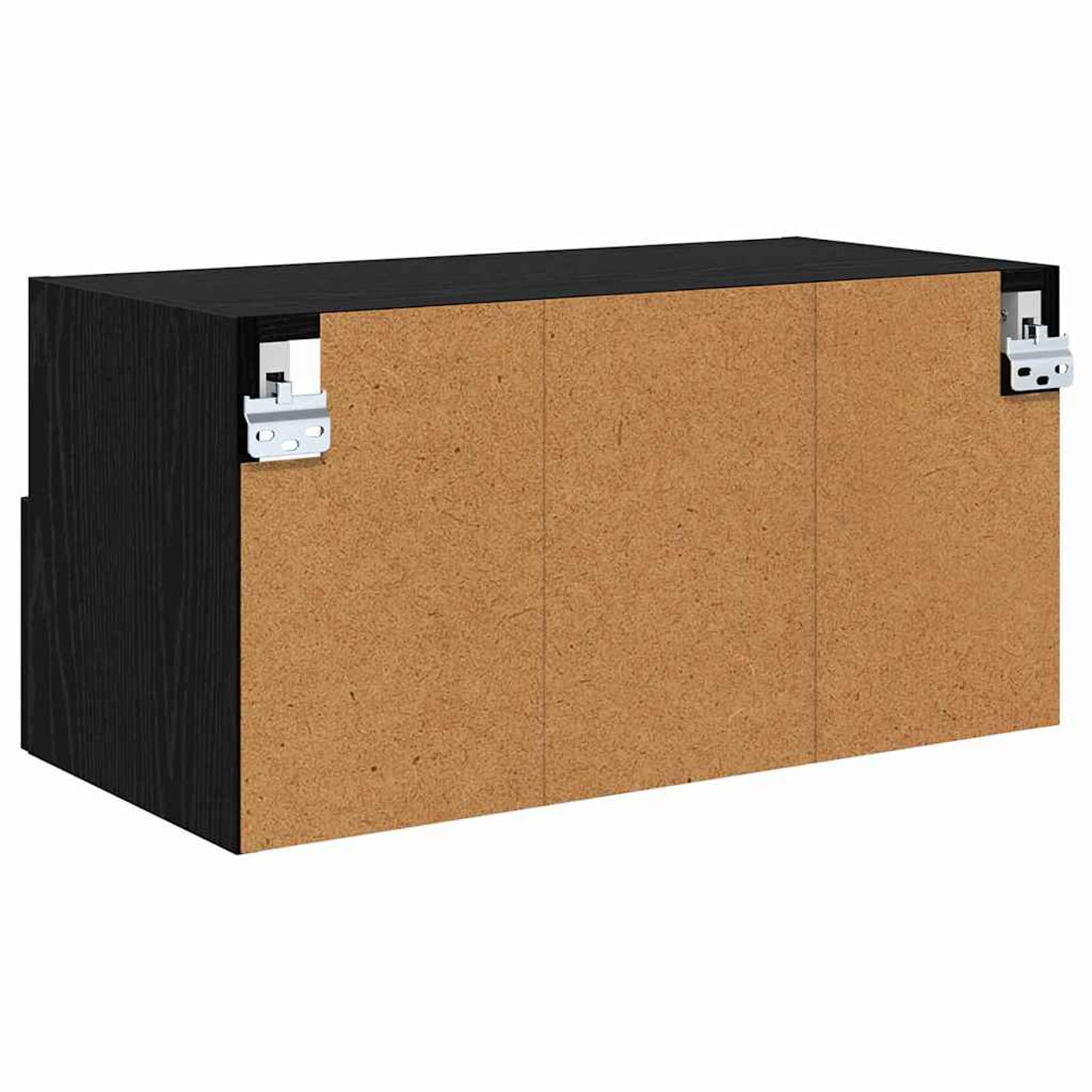 Gecheer TV-Wandschrank Schwarz Eichen-Optik 60 x 30 x 30 cm, Fernsehschrank Fernsehtisch Wohnwand Set für Wohnzimmer Home-Cinema Gamerzimmer882926