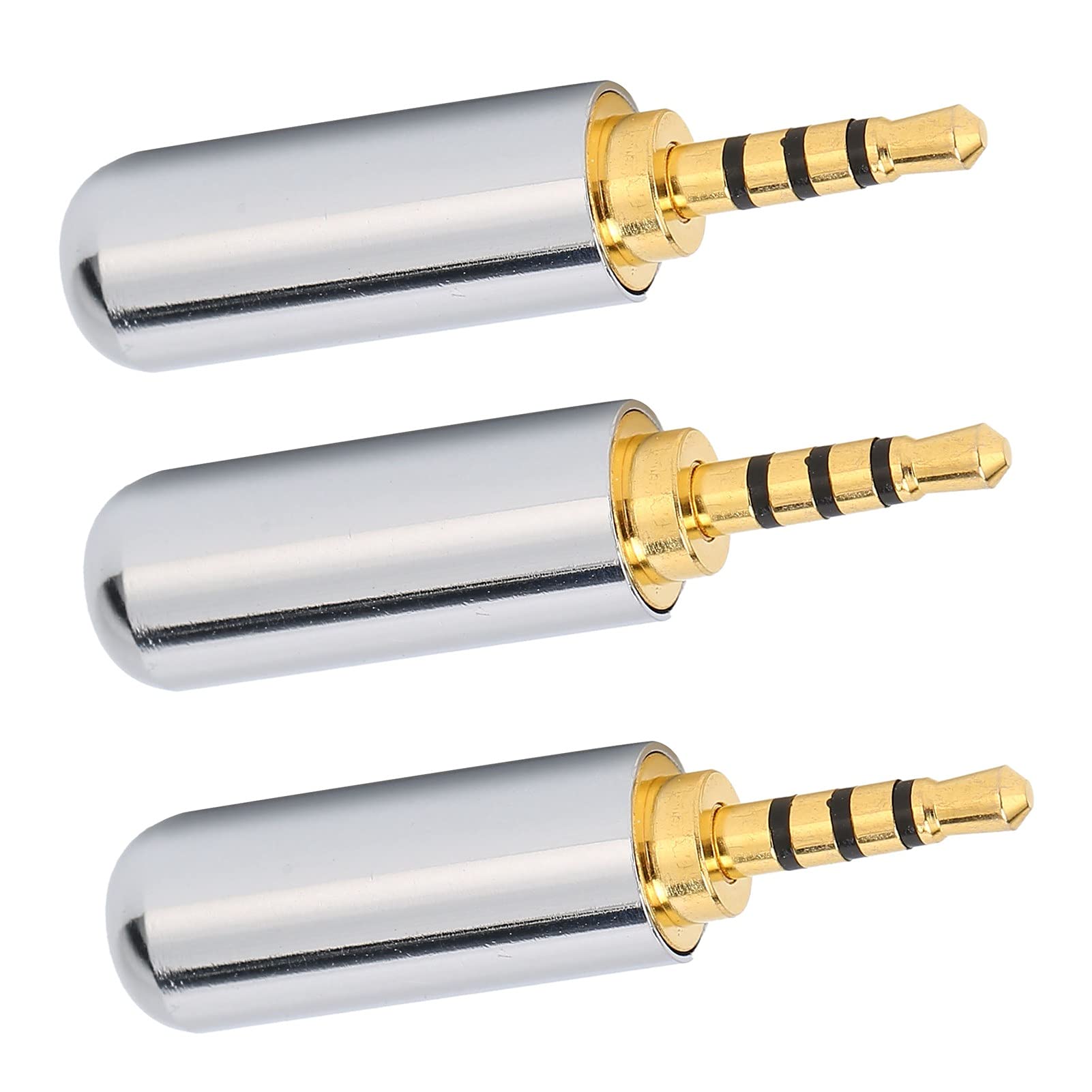 80 szt. Złącze Stereo do Słuchawek 2,5 Mm, Kompaktowe Zamienne Złącze Wtykowe do Produktów Cyfrowych, Idealne do Odtwarzaczy MP3 i Smartfonów, Wykonane z Metalu
