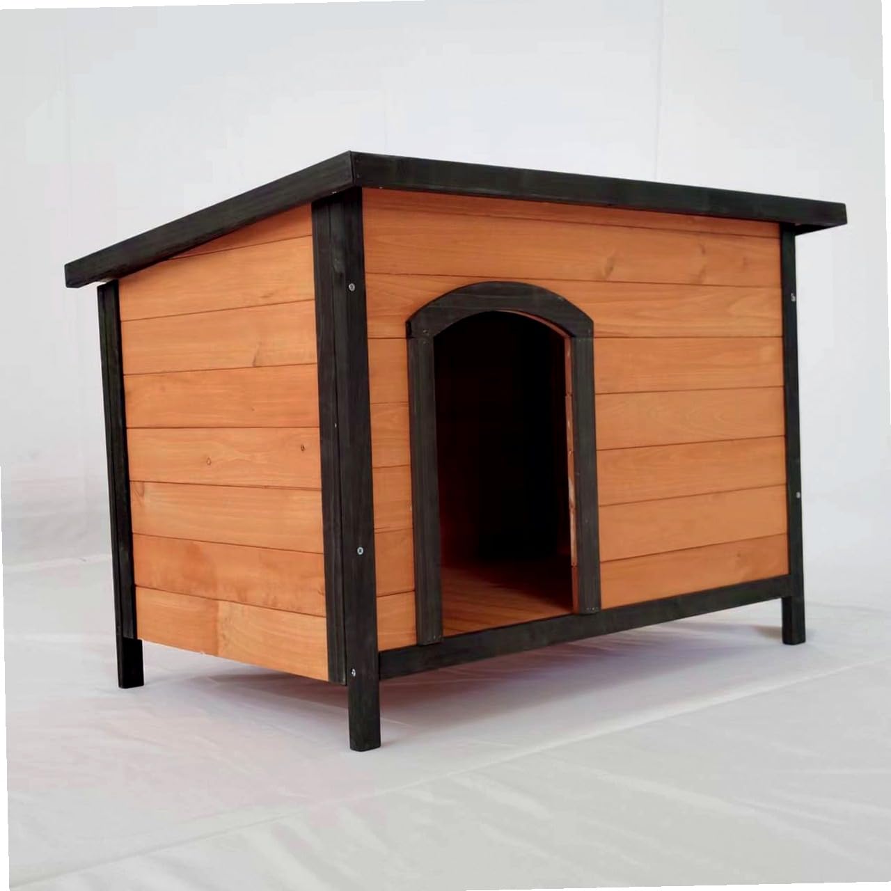 WERKA PRO Niche en Bois pour Chiens - Toit Étanche et Pieds Surélevés - Utilisation Intérieure/Extérieure - 63,5 x 86 x H 56,