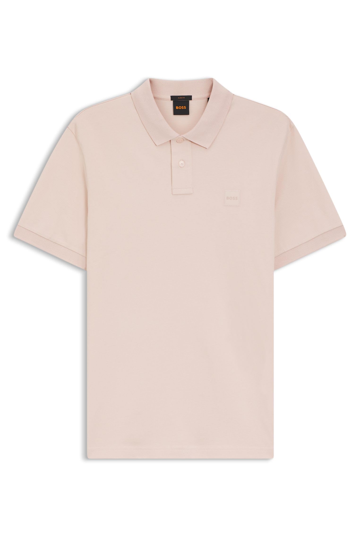 Boss Men's Orange/Pink Passenger Stretch-Cotton Slim-Fit Polo Shirt With Logo Patch - Open 690 - Open 690 - M