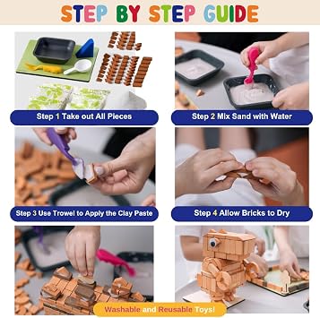 Dragon Construction Set Bundle with Rectangle Brick, Construction Education Toy for Kids 6+ Years Old, STEM Building Set, Washable and Reusable (270pcs)