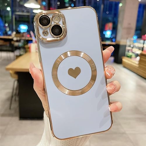 Miniatura 8 de ZinLyuen Diseñada para iPhone 15, compatible con MagSafe protector de lente de cámara integrado, a prueba de golpes, funda magnética de silicona