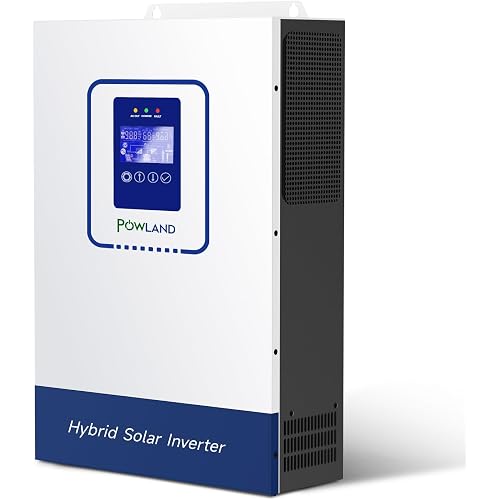 POWLAND 3600W Solar Inverter, Pure sine Wave Inverter, 48V to 110V/120V, Built-in 80A MPPT Controller, Suitable for Homes, RVs, and can be Used with Lithium Lead-Acid Gel Battery Off-Grid Systems