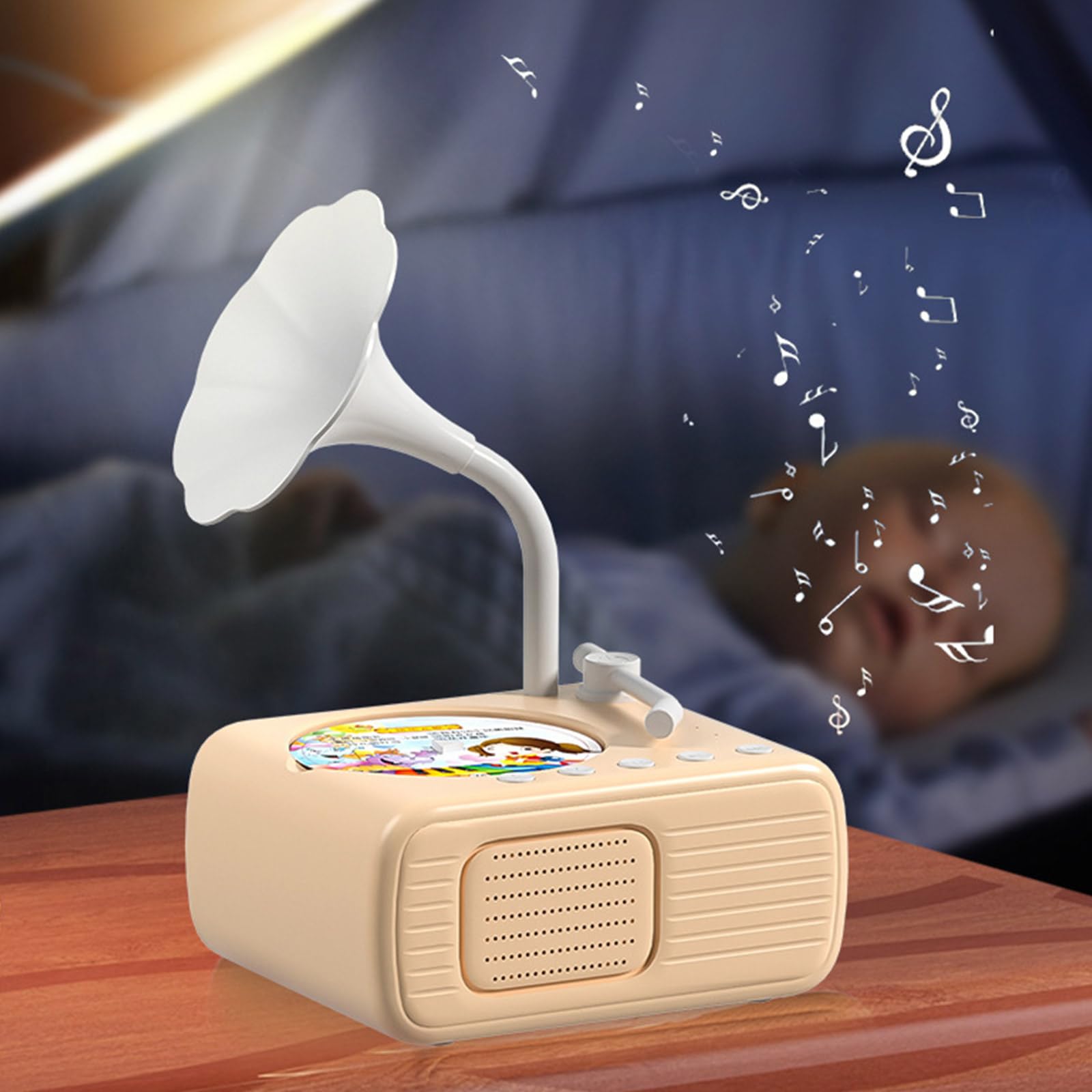 Kids Educational Gramophon Toy Mit 96 Lernkarten Musikbox Geschichten Erzählungsmaschine Interaktives Spielzeug Für Jungen Mädchen