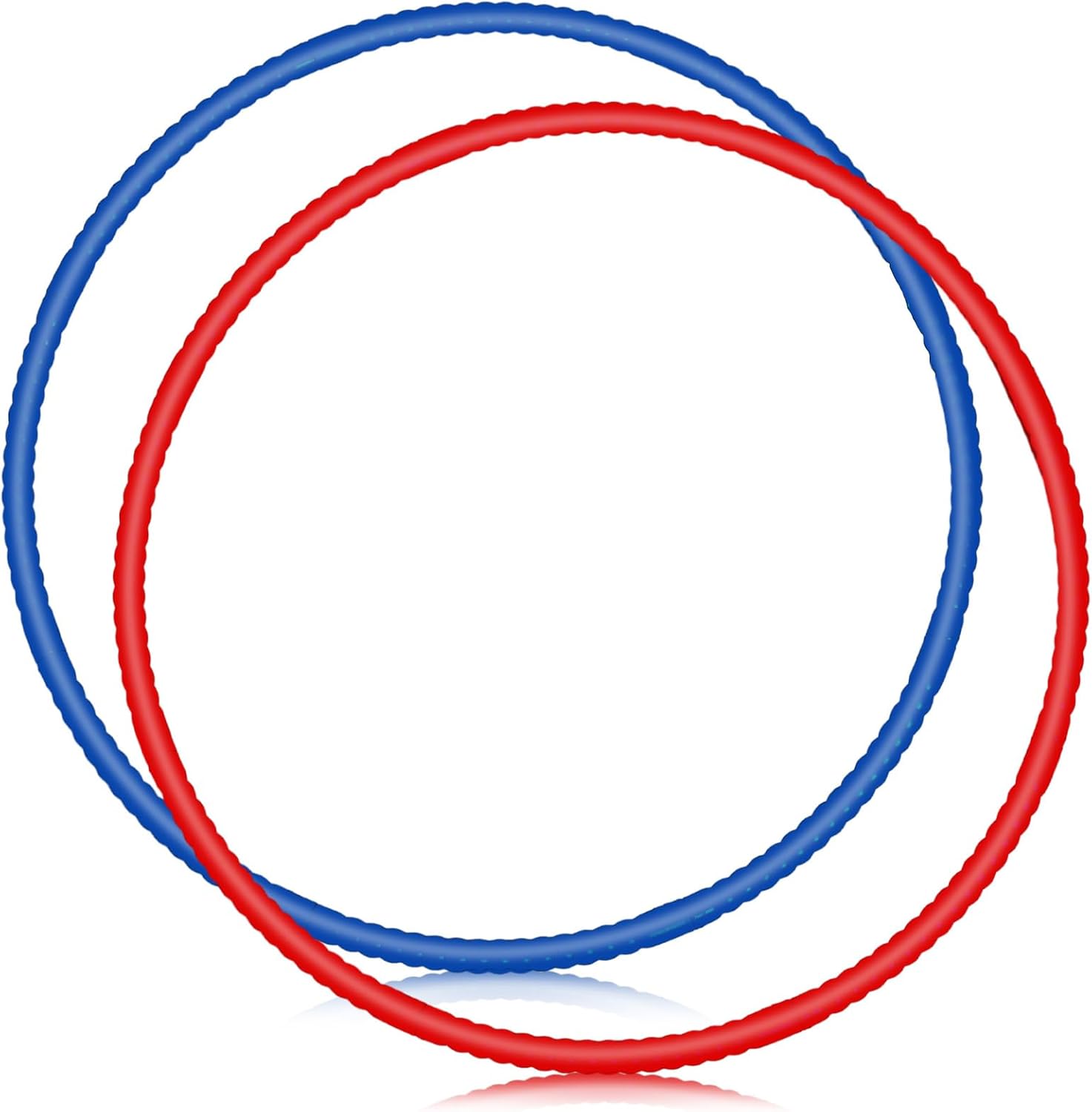 Soulchen 2 Pcs Toy Hoop Exercise Hoop Detachable Adjustable Plastic Hoops Playground Equipment for School Colored Hoops Circles Exercise Ring for Teens Dog Agility Equipment Red and Blue