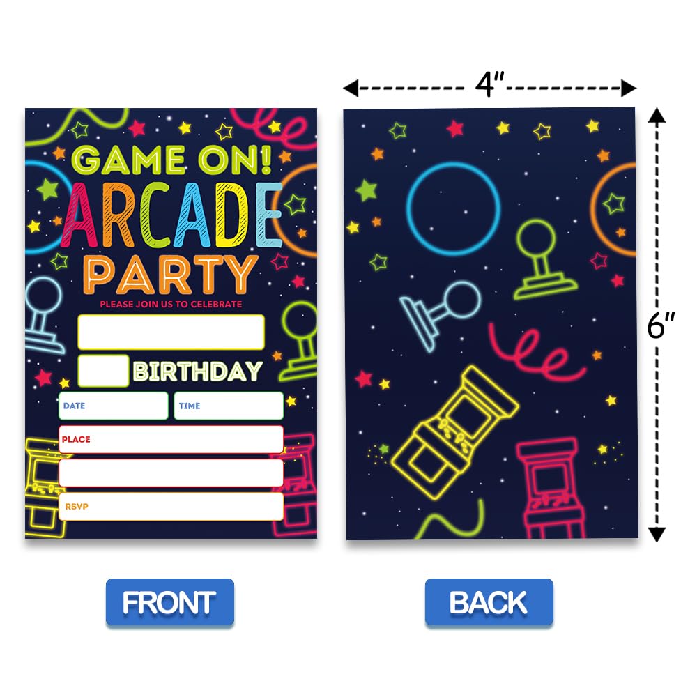 vohiro 20 Game On Arcade Party Birthday Invitations Cards with Envelopes 4 vohiro-20-game-on-arcade-party-birthday-invitations-cards-with-envelopes-4-x6-game-themed-birthday-party-supplies-arcade-party-invitations-decorations-favors-for-boys-girls-kids-teens-029-amazon-sg-office-products