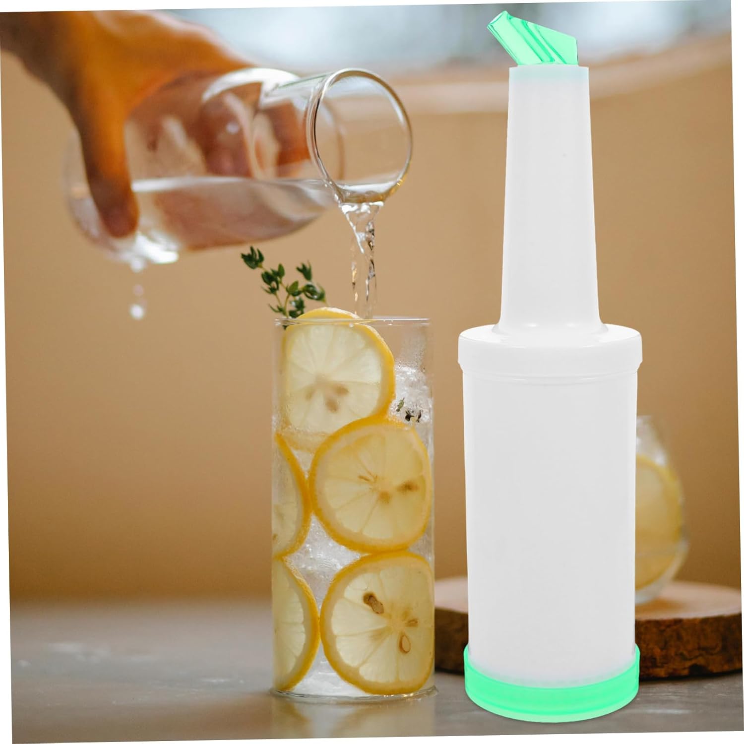 Hemoton Plastic Juice Jugs 6 Pack 1l Liquor Bar Pour Bottles Juice Bar Pour Bottles Random