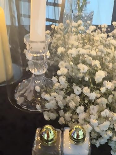 Uiifan Lot De 12 Petites Salières Et Poivrières En Forme De Cube De 14,2 G Avec Dessus Ton En Verre Transparent Avec Entonnoir Pour Fête De Mariage, Restaurant, Maison, Cuisine (doré