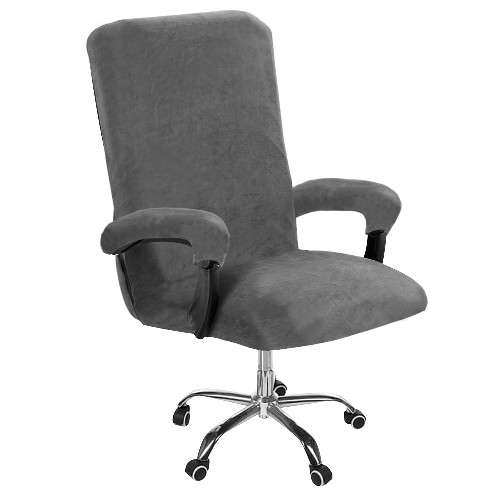 Velvet Office Chair Cover with Armrest - Stretch Office Chair Cover, Stretch Office Chair Covers, Removable Armchair Cover, Gaming Chair Slipcover