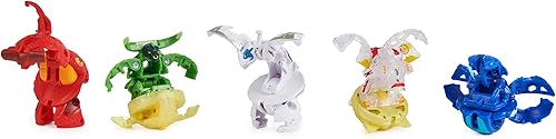 Miniatura 9 de Bakugan Battle - Paquete de 5 unidades, ataque especial Bruiser, Dragonoids, Hammerhead, Nillious figuras de acción giratorias, personalizables,
